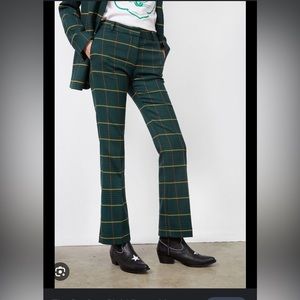 Anine Bing Cindy plaid pant size M